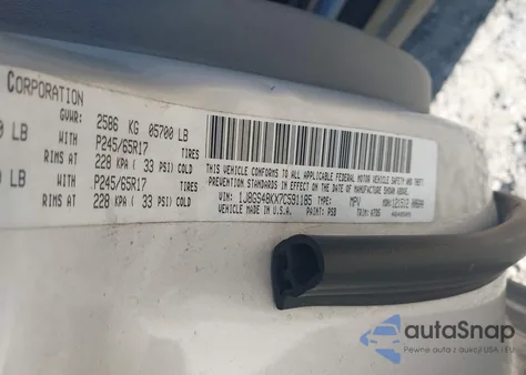 2007 Jeep Grand Cherokee Laredo z USA, uszkodzony, nr VIN 1J8GS48KX7C591185